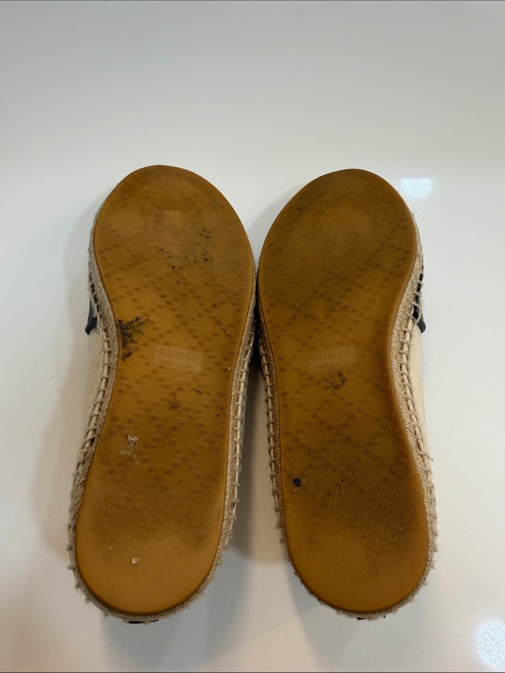 Gucci Black Leather Espadrille Slip-On Loafers - Picture 8 of 8